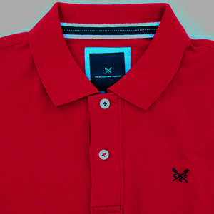 Crew Classic Pique Polo Shirt Crimson