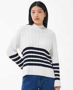 Load image into Gallery viewer, Barbour Aster Stripe Jumper Off White
