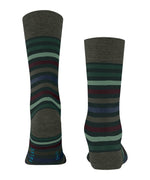 Load image into Gallery viewer, Falke Tinted Green Multi Stripe Cotton Blend Socks
