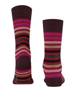 Red Tinted Stripe Socks