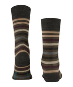Load image into Gallery viewer, Falke Tinted Brown Multi Stripe Cotton Blend Socks
