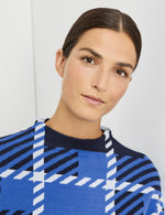Load image into Gallery viewer, Gerry Weber Check Detail Jumper Blue
