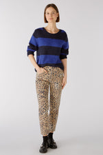 Load image into Gallery viewer, Oui Wool Blend Stripe Knit
