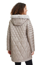 Load image into Gallery viewer, Betty Barclay Padded Coat Toffee
