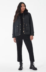 Load image into Gallery viewer, Barbour Aprila Waxed Jacket Black
