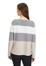 Load image into Gallery viewer, Betty Barclay Stripe Jumper Grey
