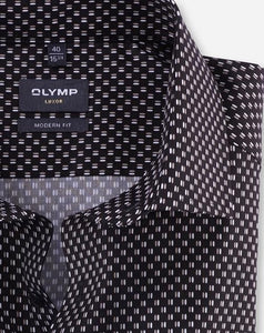 Olymp Luxor Modern Fit Shirt Black Neat Design