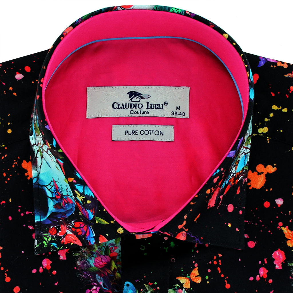Claudio Lugli Vivid Chaos Skullscape Shirt Black