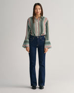 Load image into Gallery viewer, Gant Striped Relaxed Shirt Turquoise
