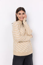 Load image into Gallery viewer, Soya Concept Striped Jumper Sand
