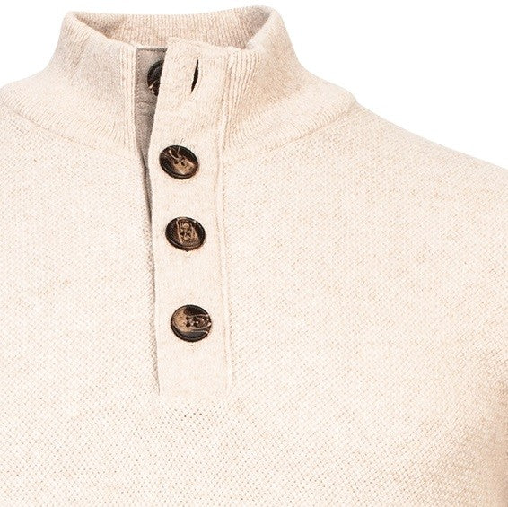 Giordano Half Button Sweater Quality Claytons Beige Clothing –
