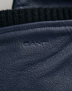 Load image into Gallery viewer, Gant Cashmere Lined Leather Gloves Blue
