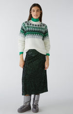 Load image into Gallery viewer, Oui Sequin Midi Skirt Green
