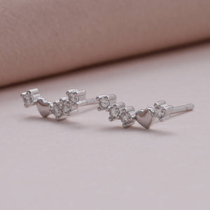 Silver Earrings 'Lots of Love'