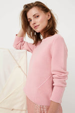 Load image into Gallery viewer, Oui Ribbed Panel Jumper Pink

