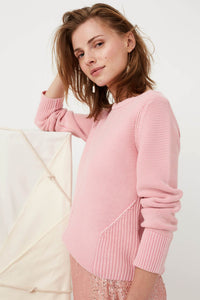 Oui Ribbed Panel Jumper Pink