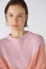Load image into Gallery viewer, Oui Colour Block Jumper Pink

