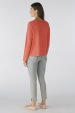 Load image into Gallery viewer, Oui Fine Knit Pullover Coral
