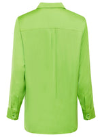 Load image into Gallery viewer, Olsen Satin Effect Blouse Green
