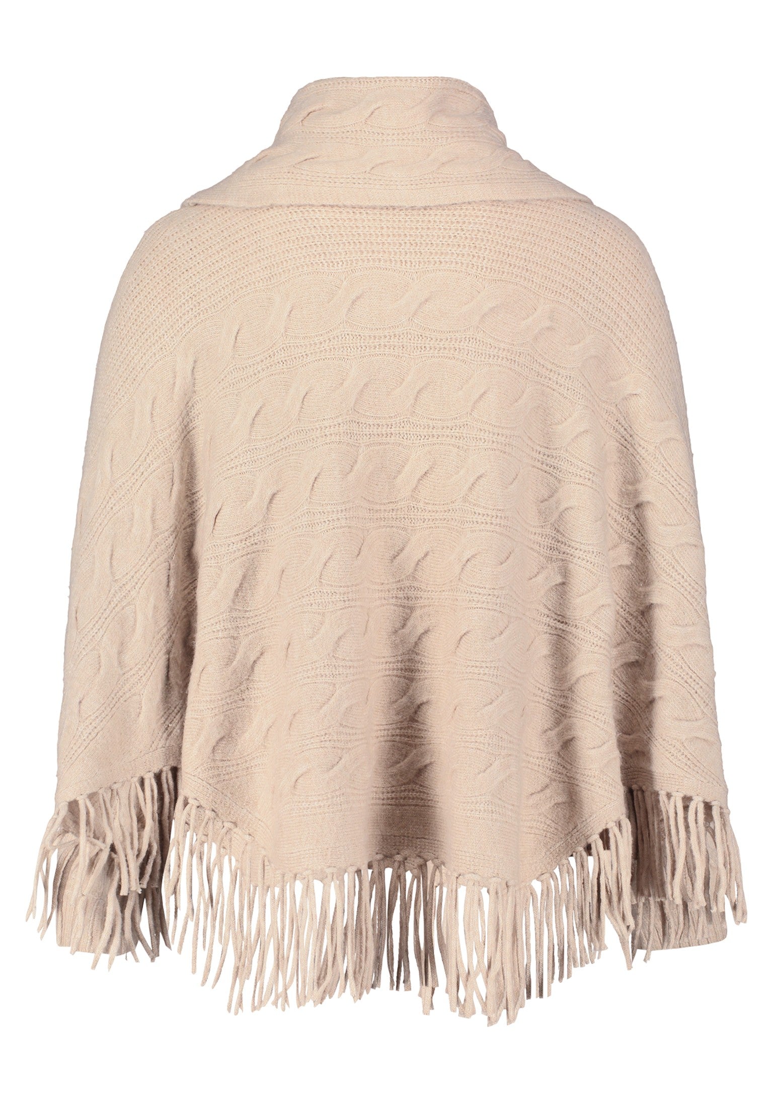 Betty Barclay Cable Knit Poncho Beige
