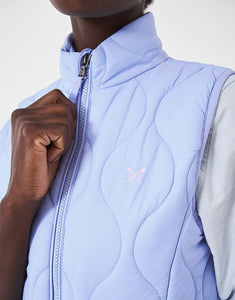 Crew Lightweight Quilted Gilet Blue
