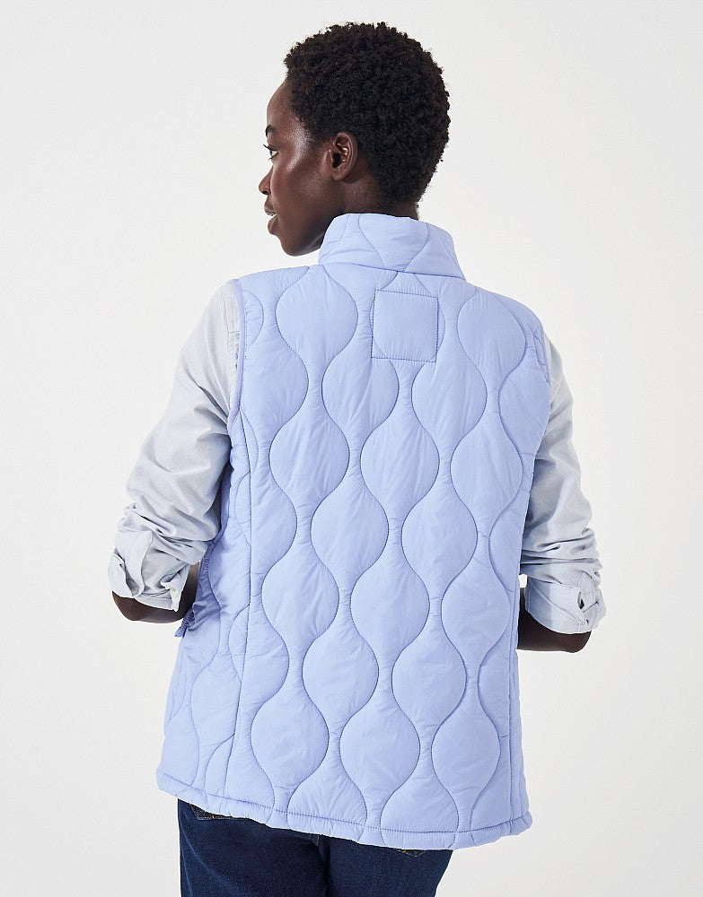 Crew Lightweight Quilted Gilet Blue