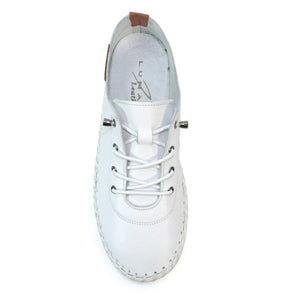 Lunar Leather St Ives Plimsoll -WHITE