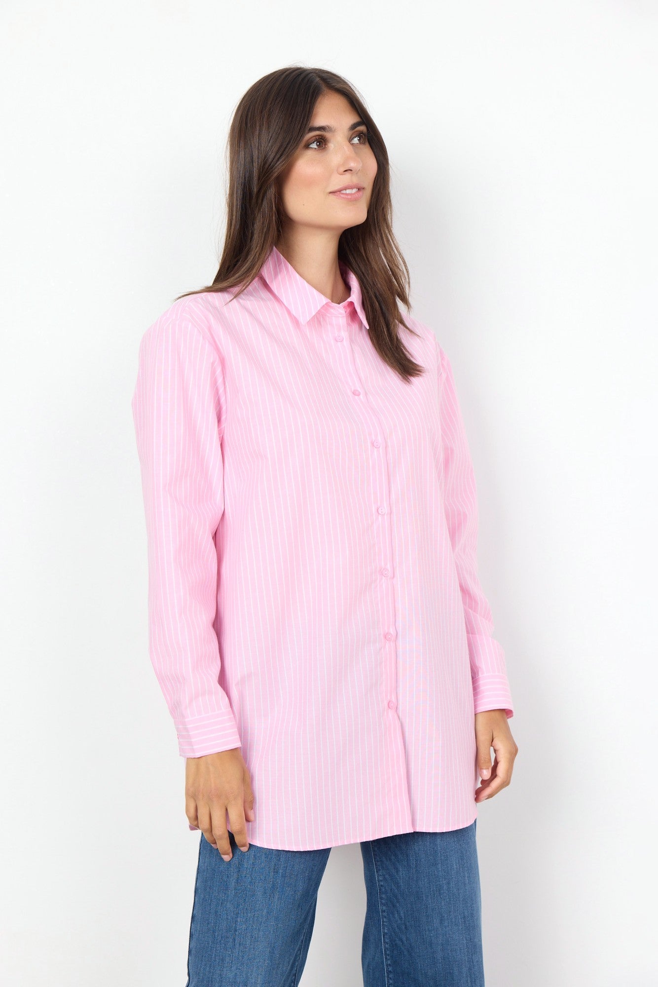Soya Concept Stripe Shirt Pink
