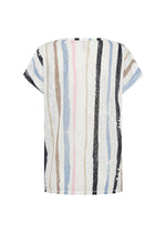Load image into Gallery viewer, Soya Concept Stripe T-Shirt Blue
