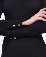 Load image into Gallery viewer, Barbour International Piquet Knitted Dress Black
