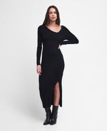 Load image into Gallery viewer, Barbour International Piquet Knitted Dress Black
