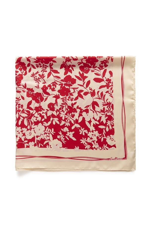Culture Satin Scarf Red