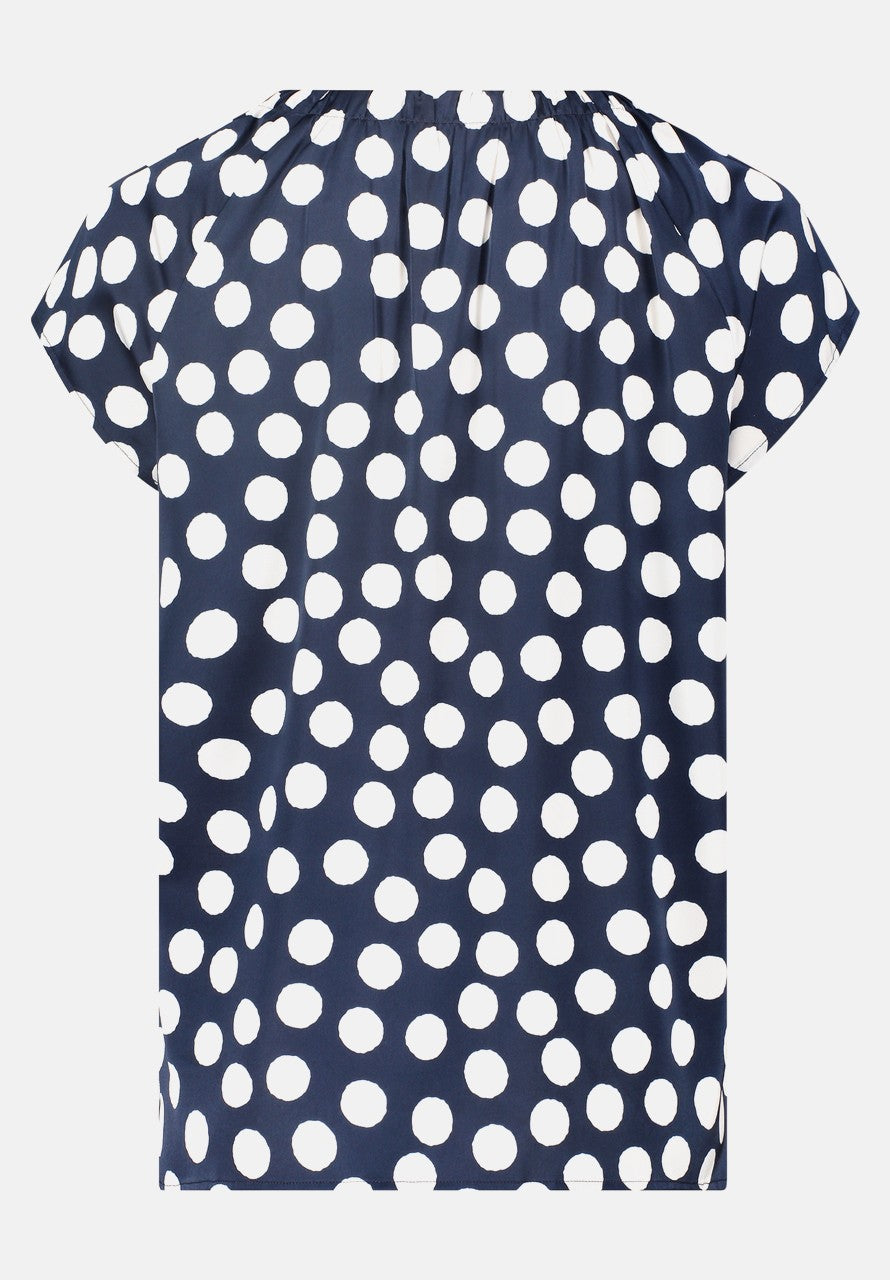 Betty Barclay Polka Dot Blouse Navy