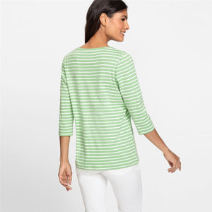 Olsen Stripe Top Green