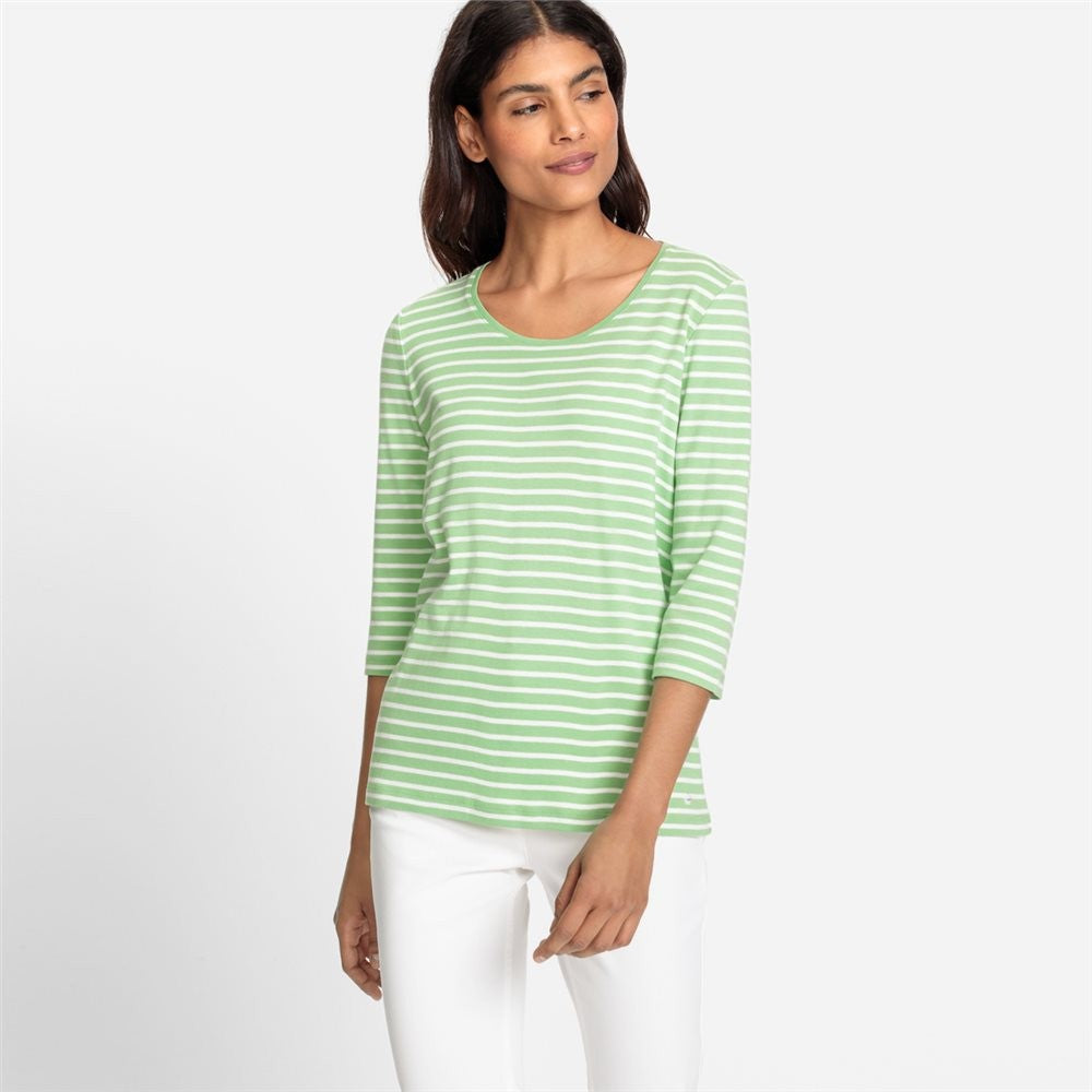 Olsen Stripe Top Green