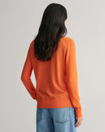 Load image into Gallery viewer, Gant Fine V-Neck Sweater -ORANGE
