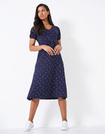 Load image into Gallery viewer, Crew Jersey Polka Dot Dress Multi
