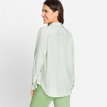 Load image into Gallery viewer, Olsen Striped Blouse Green
