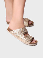 Load image into Gallery viewer, Toni Pons Buckled Sandal Gold
