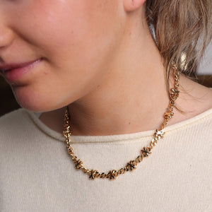 Zelly Embellished Egg Necklace Gold