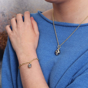 Gold Embellished Egg Bracelet