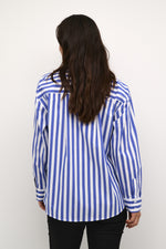 Load image into Gallery viewer, Culture Bold Striped Shirt Blue
