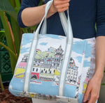 Load image into Gallery viewer, Earth Squared Watercolour Tote Bag -GREY
