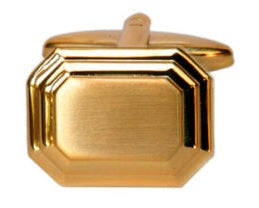 Cut Corner Gold Cufflinks