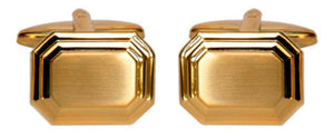Cut Corner Gold Cufflinks
