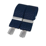 Load image into Gallery viewer, Classic Clip On Navy Pin Dot Braces
