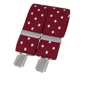 Classic Red Clip On Spots Braces