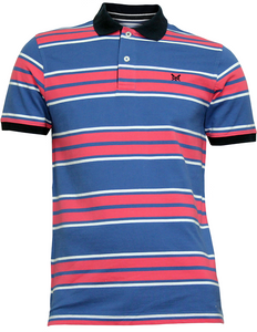 Crew Blue Rose Stripe Classic Polo Shirt