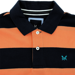 Crew Coral Stripe Classic Polo Shirt