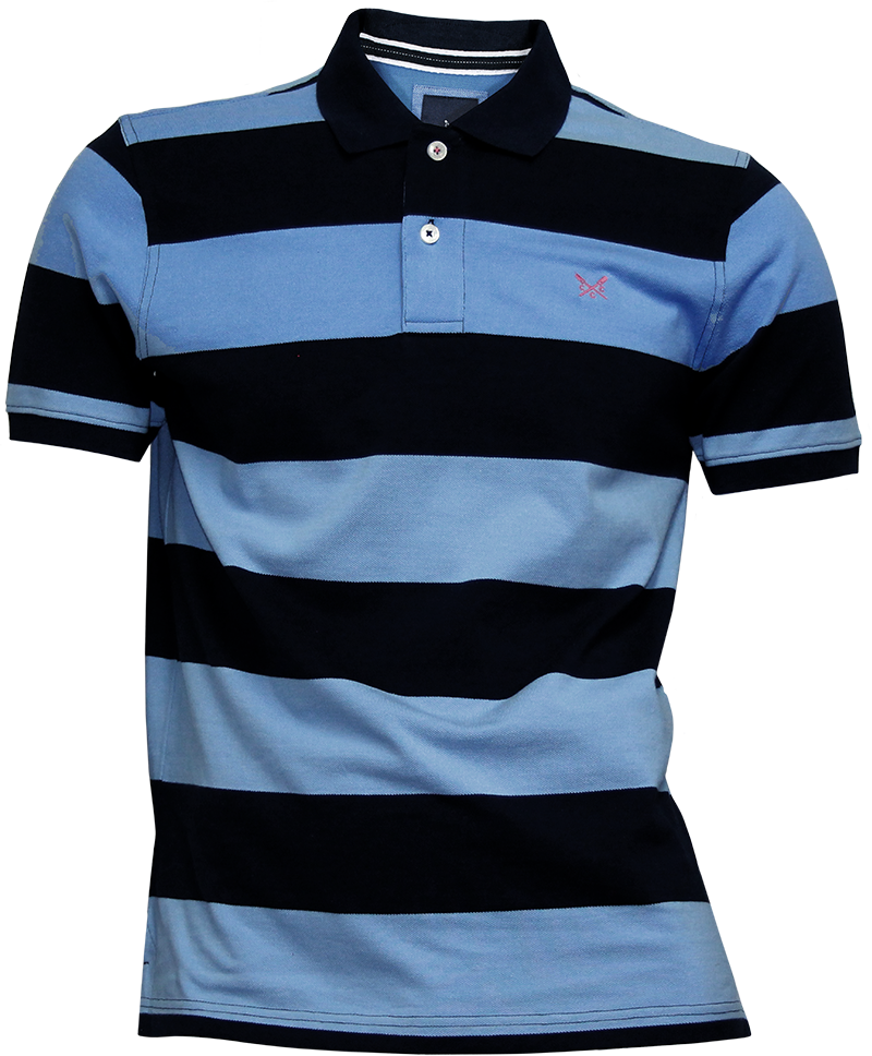 Crew Blue Stripe Classic Polo Shirt